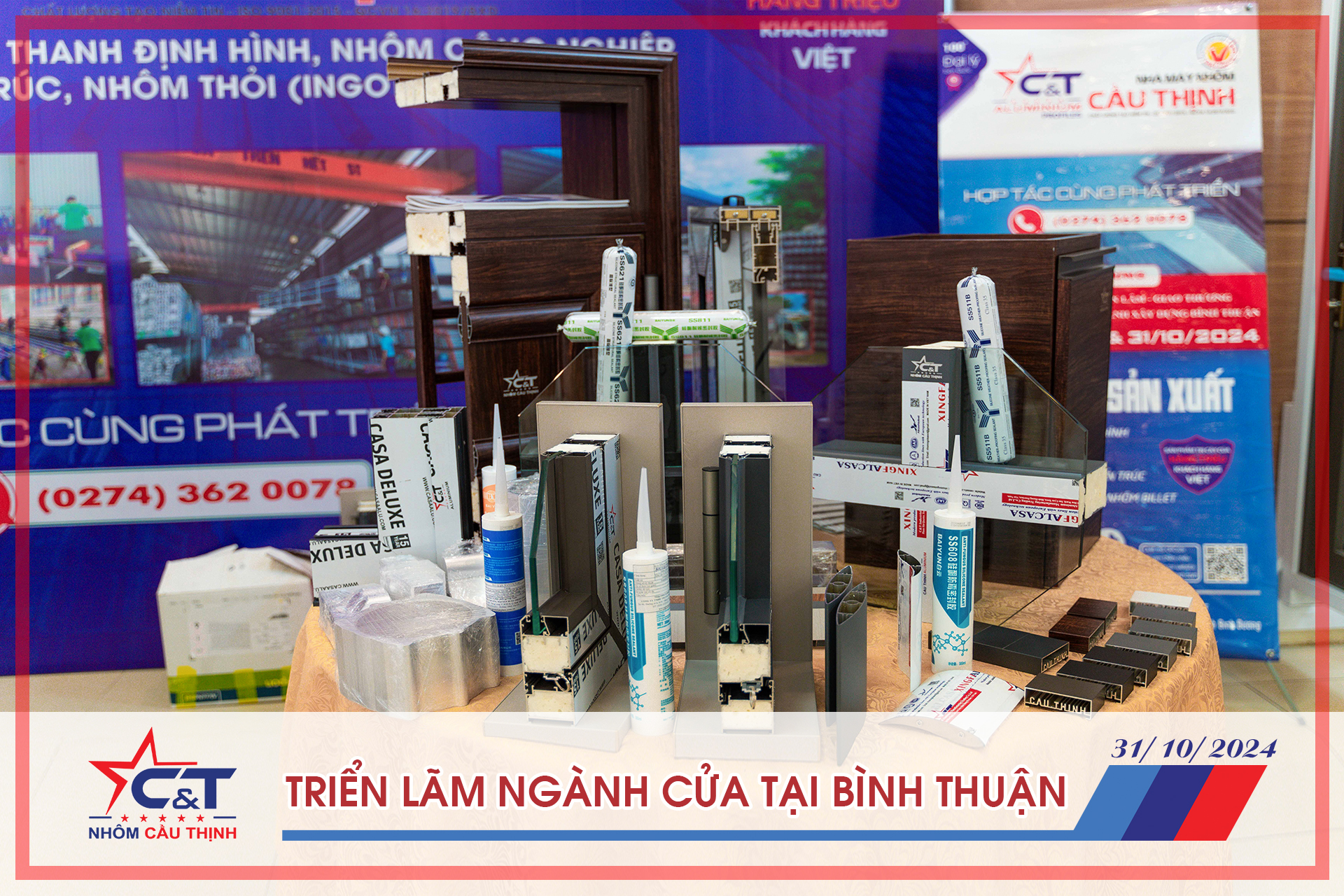 Mẫu trưng bày tại sự kiện triển lãm ngành cửa tỉnh Bình Thuận