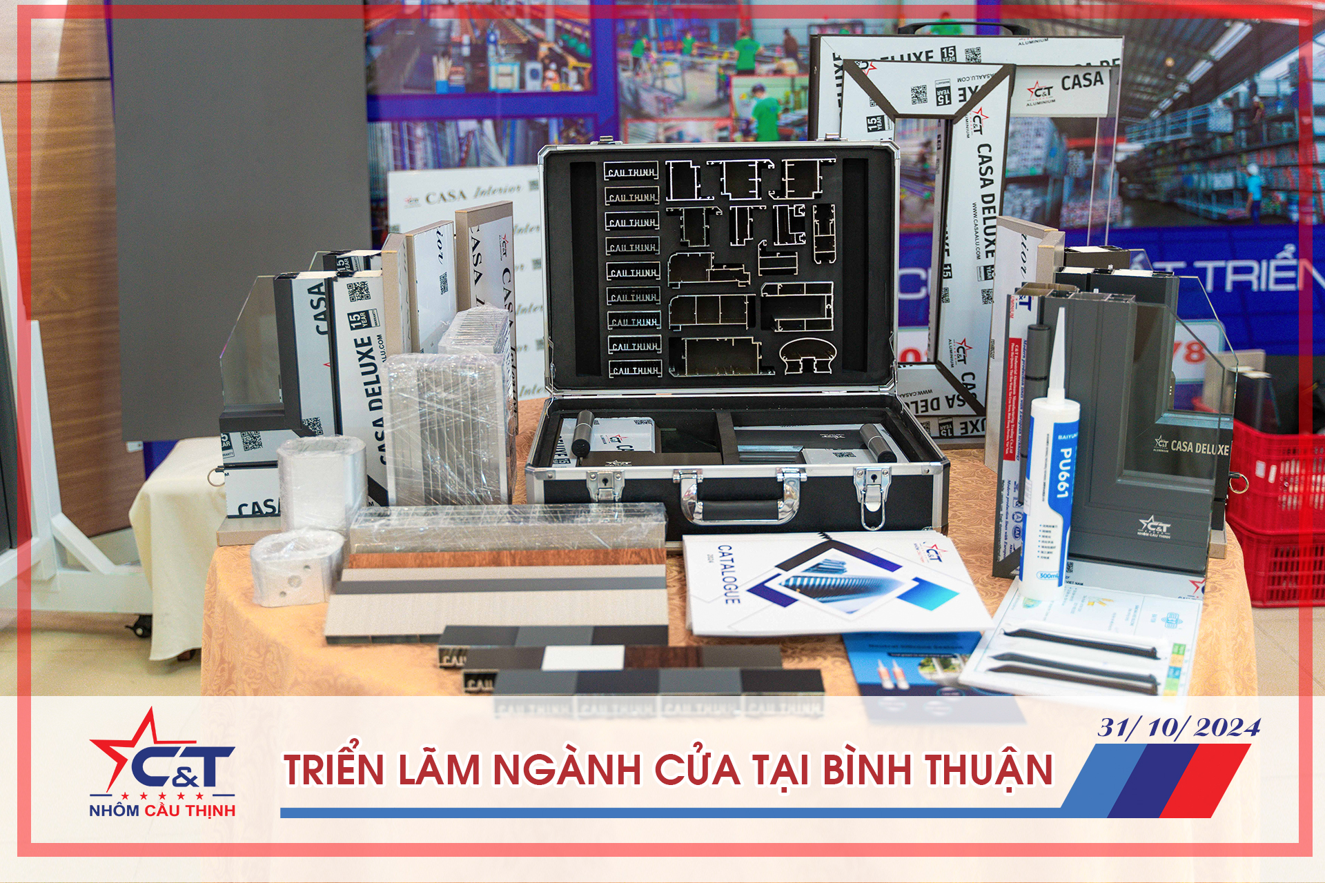 Mẫu trưng bày tại sự kiện triển lãm ngành cửa tỉnh Bình Thuận