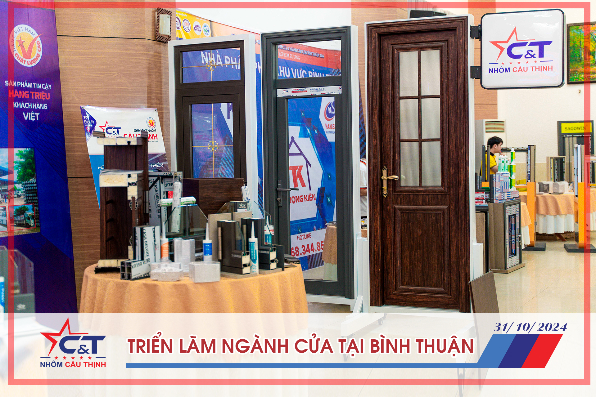 Mẫu cửa trưng bày tại sự kiện triển lãm ngành cửa tỉnh Bình Thuận