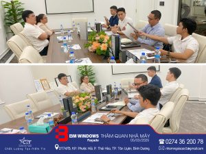 Hình ảnh buổi gặp mặt tham quan và hợp tác giữa Nhôm Cầu Thịnh và BM Windows