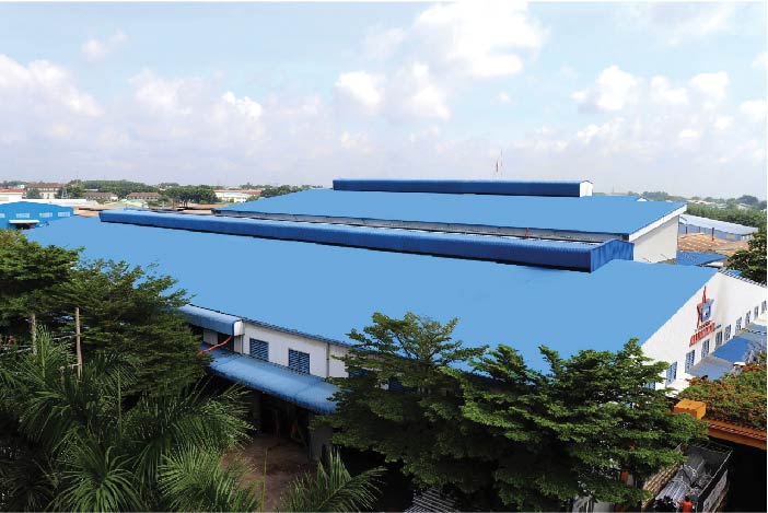 Hình ảnh toàn bộ nhà máy Nhôm Cầu Thịnh nhìn từ Trên xuống