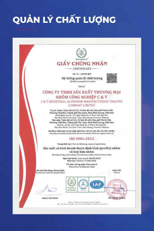 giay-chung-nhan-iso-9001-2015-nha-may-nhom-cau-thinh Giấy chứng nhận ISO 9001:2015 của Nhà máy Nhôm Cầu Thịnh về hệ thống quản lý chất lượng trong sản xuất và kinh doanh thanh nhôm định hình và hợp kim nhôm.